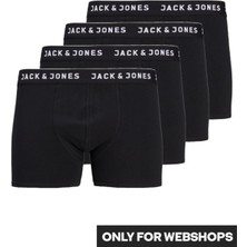 Jack & Jones Black 4 Lü Paket Erkek Boxer