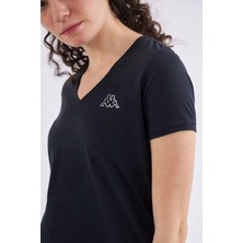 Kappa Logo Cabou Tk Siyah Kadın T-Shirt 361D5UW-005