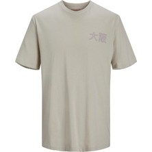 Jack & Jones Erkek Arkası Japon Baskılı Tişört 12210323