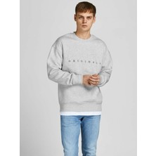 Jack & Jones Jorcopenhagen Bıg Sweat Crew Neck Noos Beyaz Erkek Sweatshirt 12204796-White