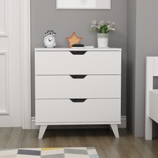 İnarch Dizayn Valencia 3 Çekmeceli Şifonyer Beyaz