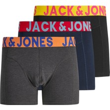 Jack & Jones Jaccrazy Solıd Trunks 3 Pack Noos Erkek Siyah Boxer 12151349-Black