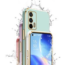 MTK Moveteck Xiaomi Redmi 9t Uyumlu Kılıf Kamera Korumalı Parlak Gold Kenarlı Yumuşak Silikon Kapak