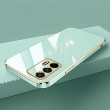 MTK Moveteck Xiaomi Redmi 9t Uyumlu Kılıf Kamera Korumalı Parlak Gold Kenarlı Yumuşak Silikon Kapak