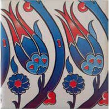 Kütahya Çini Sanayi 10X10 cm Çini Desenli Çini Seramik Karo