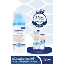 Bepanthol Derma Spf 25 Yüz Bakım Kremi + 3 Adet Derma Spf 25 Yüz Bakım Kremi 5ml Hediyeli