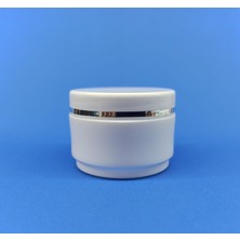 Demet Home 25 Ml  Şeritli Boş Kozmetik-Krem-Pomat Kutusu Plastik Krem Kavanozu