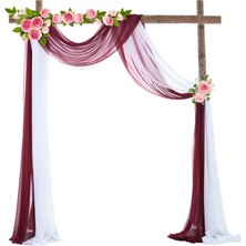 Kemer Örtü Yeniden Kullanılabilir 70X550CM Arbor Drapery Resepsiyon Için Bebek Duşları Dekor 1x Mor