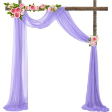 Kemer Örtü Yeniden Kullanılabilir 70X550CM Arbor Drapery Resepsiyon Için Bebek Duşları Dekor 1x Mor