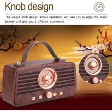 Sanlindou Klasik Retro Fm Radyo Alıcısı Taşınabilir Dekorasyon Mp3 Radyo Stereo Bluetooth Hoparlör Aux USB Şarj Edilebilir | Radyo (Yurt Dışından)