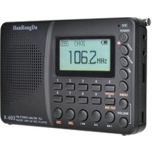 Sanlindou Radyo LCD Ekran Çok Fonksiyonlu Am / Fm / Sw Radyo Bluetooth Uyumlu Hoparlör Alıcı Teleskopik Anten Radyo | Radyo (Yurt Dışından)