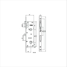 Sağlam Yapı Pvc Wc/banyo Gömme Kilit Dar ve Kısa 70/30MM 