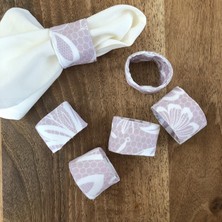 Desenizmir Dantel Desen Kumaş Sarma Peçete Yüzüğü Halkası 6 Kişilik