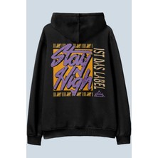 AyveGa Stay High Siyah Oversize  Kapüşonlu Sweatshirt Hoodie