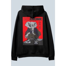 AyveGa Crunk Siyah Oversize  Kapüşonlu Sweatshirt Hoodie