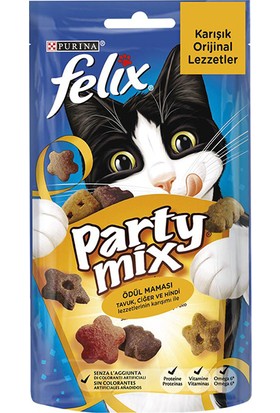 Felix Party Mix Karışık Orijinal Lezzetler Kedi Ödül Maması 60 gr