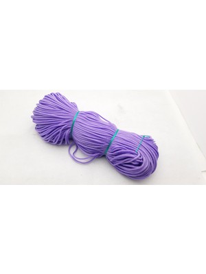 Be Beauty Lila Renkte 3 mm Polyester Makrome Ipi, Bileklik Ipi (325 gr Açılmamış Çile Halinde)