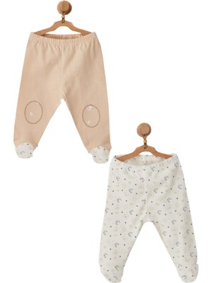 Andywawa Erkek Bebek Ay Yıldız Motifli 2li Pantolon Takımı AC22763
