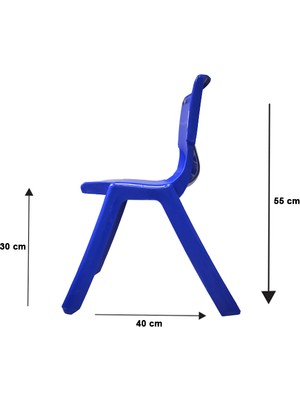 Temel 1.Kalite Kırılmaz Çocuk Sandalyesi – Kreş ve Anaokulu Sandalyesi Mavi 8 Adet