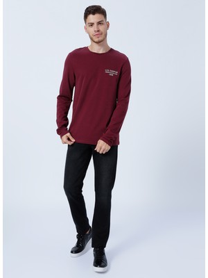 Lee Cooper O Yaka Baskılı Bordo Erkek T-Shirt 231 Lcm 242006 Renzo