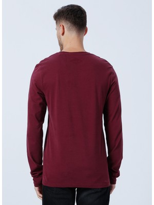 Lee Cooper O Yaka Baskılı Bordo Erkek T-Shirt 231 Lcm 242006 Renzo