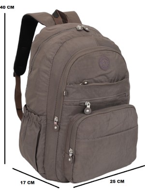 Konfores 1012 Klinkır Su Geçirmez Kumaş Sırt Çantası NKT01012 Vizon