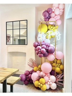 Trend Hediye Sepeti Yaban Çileği Zerdeçal Makaron Pembe 75 Adet Balon ve 5 M Balon Zinciri