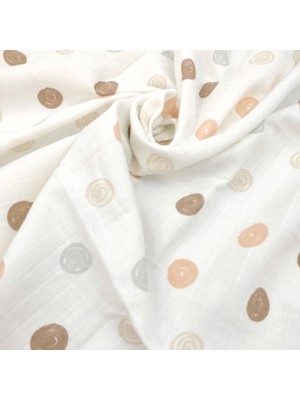 Bebek Star Müslin Örtü Spiral Desenli 80x100 cm