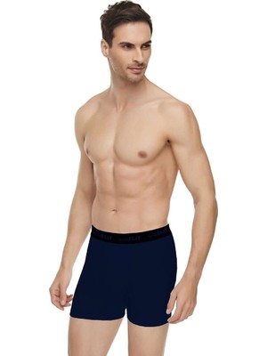 Tutku Elit ELT1252 Elit Modal Elastan Spor Boxer 3 Adet Lacivert