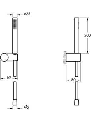 Vitra Origin 1f El Duşu Takımı, Fırçalı Nikel A4554334