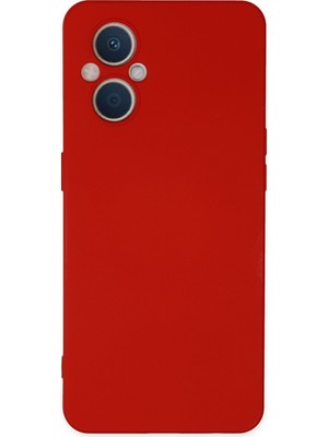 Aqua Aksesuar Oppo Reno 7 Lite Kılıf Lansman Içi Kadife Lüx Tasarım Silikon Kapak - Kırmızı