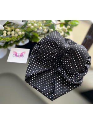 Cherub Accessories Kız Bebek Fiyonklu Bone Siyah Noktalı
