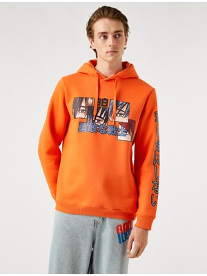 Koton Baskılı Kapşonlu Sweatshirt