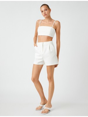 Koton Cepli Şort Yüksek Bel