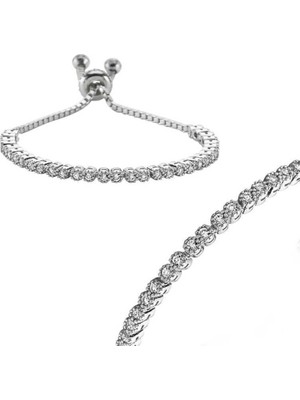 925 Gümüş Gümüş Su Yolu Asansör Bayan Bileklik