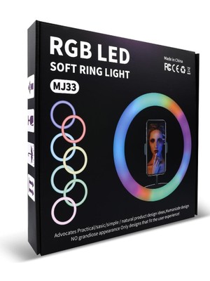 Blic Bld-05 Rgb LED Soft Rıng Lıght MJ33 +  Trıpod Ayak Telefon Tutucu + Kumanda