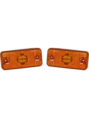 Tas 12V Side Marker Lamba 4 Ledli Sarı Braketsiz 11X5 cm (Boxer-Jumper-Ducato) TAS.070S-12 (2 Li)