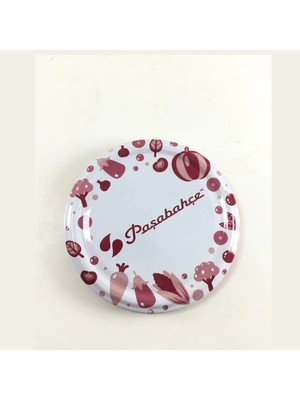 Paşabahçe Konserve Kavanoz Kapağı Kırmızı Desenli 82 mm 100 Adet