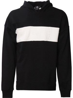 Hummel Ricksy Erkek Siyah Baskılı Kapüşonlu Sweatshirt