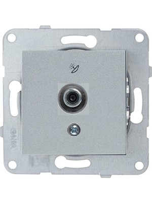 Viko Artline Novella-Trenda Gümüş Uydu Priz F Konnektörlü - Çerçevesiz