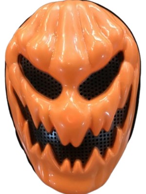 Event Party Store  Cadılar Bayramı Halloween  Balkabağı Turuncu Ince Plastik Maske 24CMX22CM