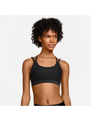 Nike Dri-Fıt Indy Icon Clush Strpy Kadın Siyah Bra DD1394-010