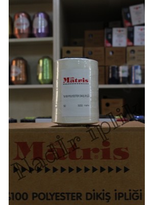 Matris 50 No  Polyester Kot Dikiş Ipliği Krem 1 Kutu
