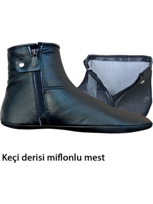 Berat Mest - Kışlık Mest - Keçi Derisi Mest - Fermuarlı Içi Miflonlu Mest - 40 Numara