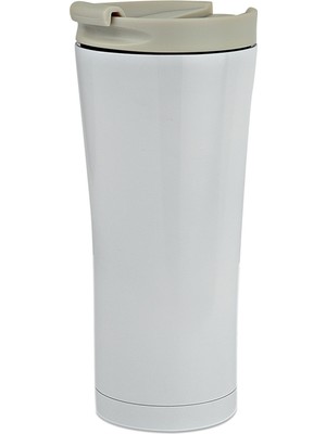 Thermohis Ergonomik Çift Katman Sızdırmaz 304 Paslanmaz Çelik 500ML Beyaz Termos Bardak