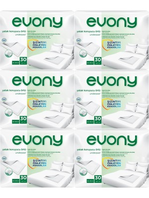 Evony Hasta Yatak Koruyucu 60*90CM 180 Adet (6pk*30) (Kaymaz Özellikli)