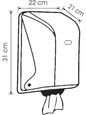 Omnipazar Vialli OG1M Içten Çekmeli Kağıt Havlu Dispenseri Gri