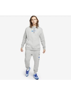 Nike Mens Sportswear Court Sweatshirt Hoodie - Gri DQ5475-063
