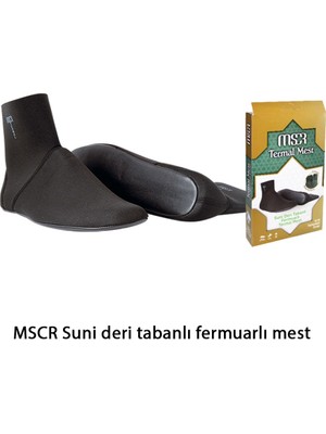 Berat Mest - Kışlık Mest - Termal Mest - Mscr Suni Deri Tabanlı Fermuarlı Mest - 39 Numara