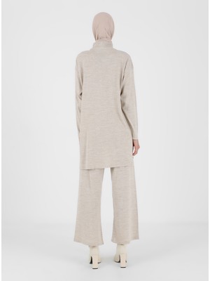 Refka Tunik&pantolon Ikili Triko Takım - Açık Taş - Refka Woman